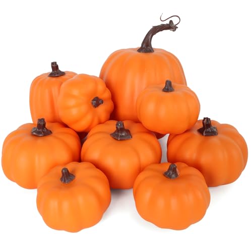 Ghrdopy 9PCS Fall Pumpkin Decor - Plastic...