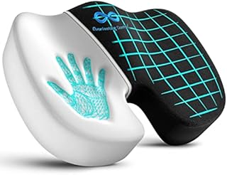 Everlasting Comfort Seat Cushion for Tailbone Pain Relief - Office Chair Cushion w/Premium ComfortFoam™ for All-Day Sitting Support - Coccyx, Sciatica Pain Relief Pillow for Desk Chair, Car Seat