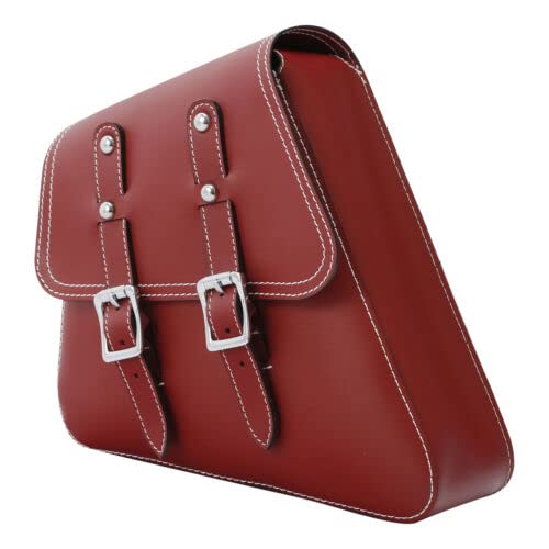 Alforjas impermeables rojas TCMT para Harley Sportster 883 y 1200 2007-2020 en cuero PU miniatura 6