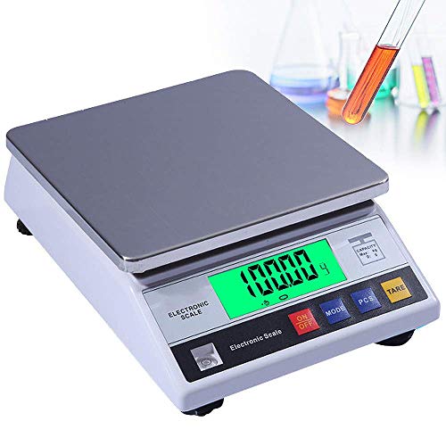 Pfeilzieher Báscula de Cocina de Alta precisión, balanza electrónica analítica Digital precisa de 3 kg/5 kg/6 kg/7,5 kg/10 kg x 0,1 g, balanza de Laboratorio, Industria