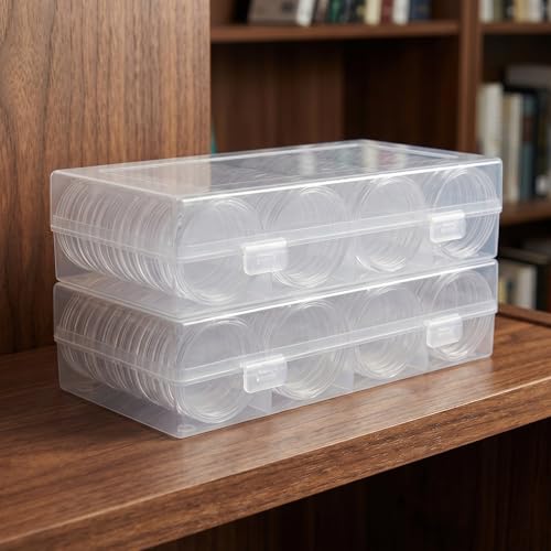 Caja redonda para monedas de 41mm POPETPOP con exhibición transparente y protección contra humedad 7