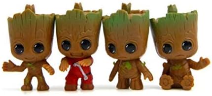uspotushop mini groot marvel keychain guardians of galaxy action figure (Multi color) -4 pieces