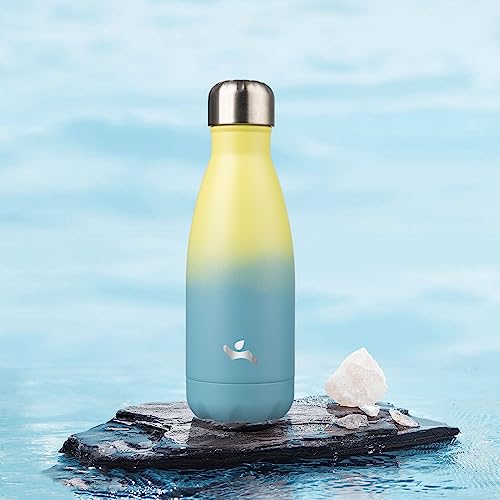 Image of Konokyo Insulated Water Bottles,12 oz Double Wall Stainless Steel Vacumm Metal Flask for Sports Travel,Sandy Beach