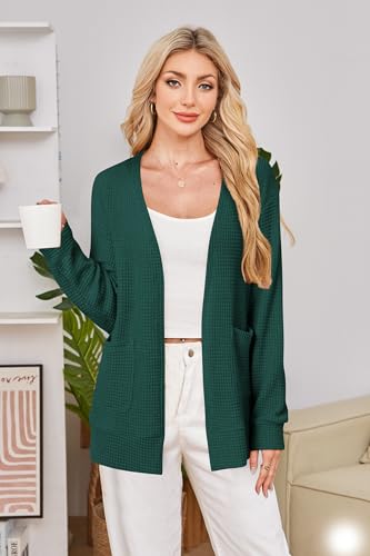 Image of STYLEWORD Women's Fashion Cardigan Sweater Lightweight Open Front Long Casual Beach Kimonos Outfits with Pockets