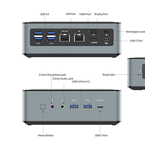 MINIS FORUM HM80 Mini PC AMD Ryzen 7 4800U 8 Cores up to 4.2 GHz| 16 GB RAM 512 GB PCIe SSD | Radeon Graphics | Windows 10 | Dual WiFi 6 Bluetooth | 4K HDMI 2.0/DisplayPort | 2X RJ45 |4X USB 3.0 - Image 3