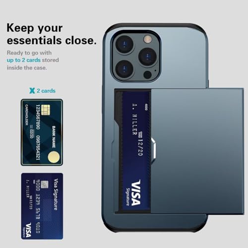 Porte-cartes de protection robuste iPhone 11 Pro Max double couche et fin