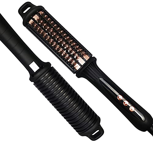 Hair Straightener Brush, Hair Straightener Comb with Temp Settings, 30s Fast Ceramic Heating Hair Brush Straightener, Professional Hair Tools for Styling