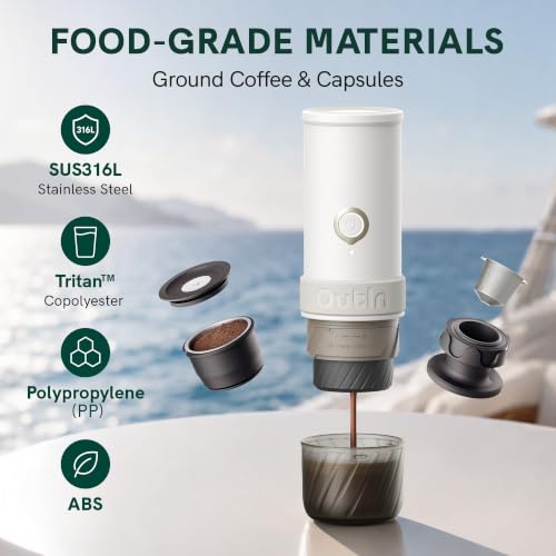 OutIn Mino Tragbare Elektrische Espressomaschine, Sandstone White – Ansicht 5