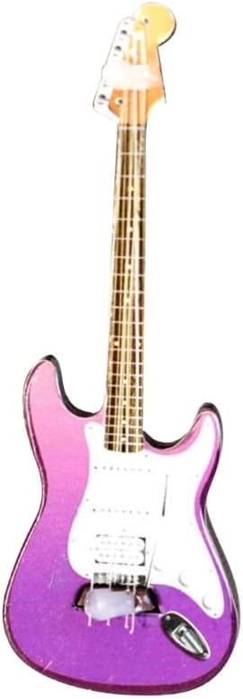 1:12 Dollhouse Miniature Instrument Guitar Model Multifunction Decorative Ornament For Home Festival Holiday Party Decor Realistic Miniature Guitar