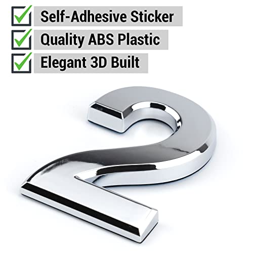 10 Pcs 2.75 Inch 3D Mailbox Numbers 0 To 9 House Door Numbers Decals Self Adhesive Plastic Address Sign Number Stickers For Hotel Room Apartment Office Door And Mailbox #TOP3