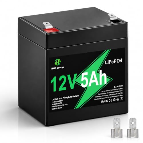 HWE Energy 12V 5Ah Lithium Battery
