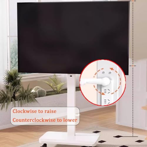 Soporte móvil para TV ajustable en altura y con ruedas miniatura 2