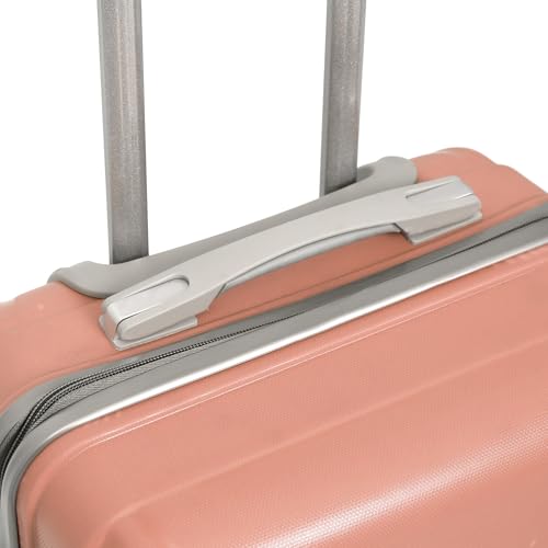 Image of Trolley Bag Small Size, 56 cms Hard Side Travel Bag for Women, 8 Wheel Luggage Suitcase for Travelling, Cabin-Friendly, Scratch Resistant, Small Trolley Suitcase (Pink, Small)