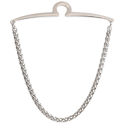 GWD Men for Tie Chain Silver Golden Tie Clips Gift Box (Silver A)