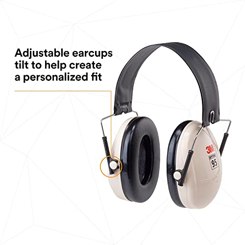 Image of 3M PELTOR Hearing Protection Optime 95 Earmuffs, Adjustable Earcups, E-A-Rfit Compatible, Stainless Steel