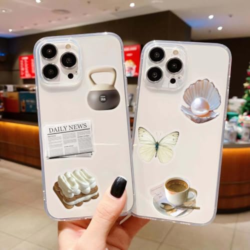 Image of 60 Pcs Luxury Ins Style Transparent Stickers for Scrapbooking (Luxurious) | Luxury Self-Adhesive Scrapbooking Stickers Supplies Journal Stuffers for Adult Card Making Letters DIY