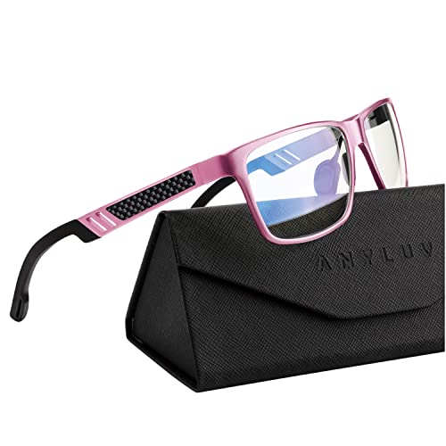 Image of ANYLUV Blue Light Blocking Glasses Men Computer Gaming Glasses Lightweight Al-Mg Metal Anti Eyestrain Eye Protection
