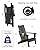 Adiromoti Folding Adirondack Chairs, All-Weather Resistant HDPE Patio Firepit Chairs, Sturdy Outside Chairs with Cup Holder, Pre-Installed Lawn Chairs Load Capacity 385lb for Backyard, Black