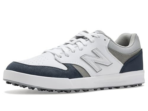 New Balance Men's 480 Golf Spikeless, White/Navy, 10 Wide