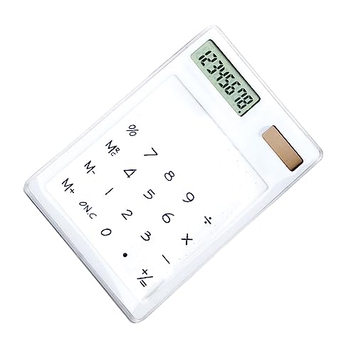 Calculatrice Transparente, Conception d'Écran Tactile, Portable et Léger, Affichage à 8 Chiffres, Résistant aux Rayures, pour l'Entreprise à Domicile de...