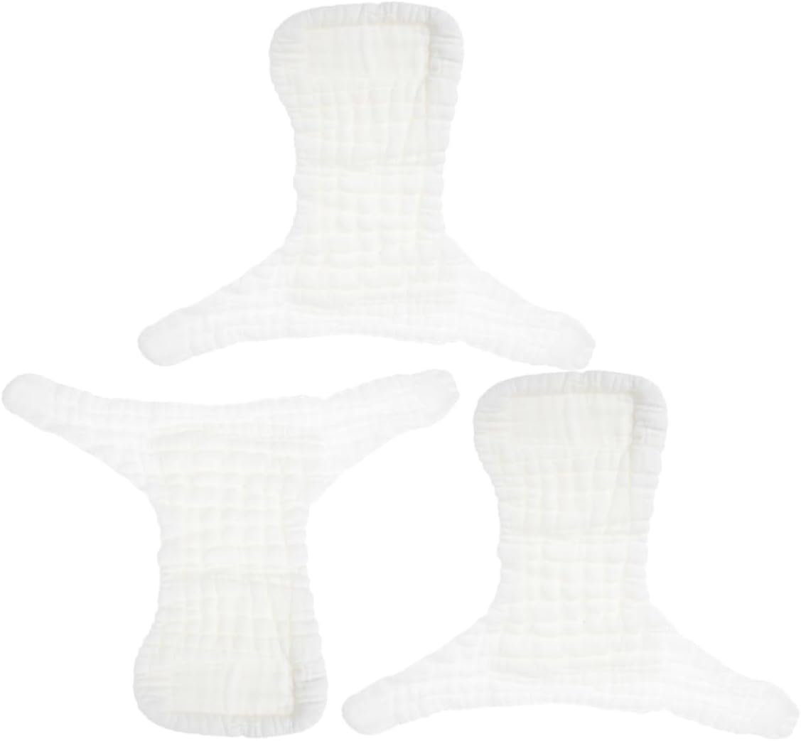 3pcs Washable Cloth Diapers Pants S Size Gauze White