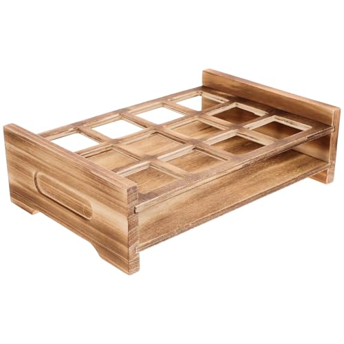 Bandeja de madera SWETRACE para copas de vino y organizar el bar en casa 2