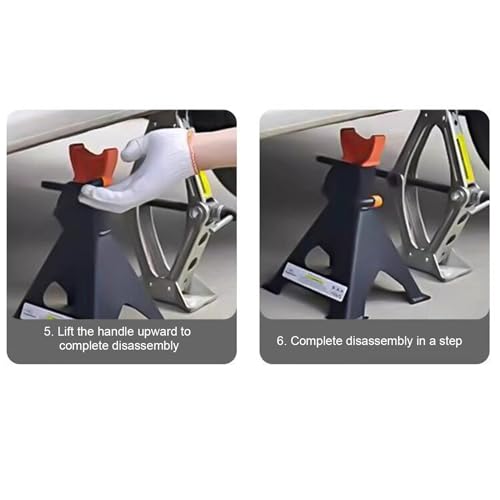 Chandelles de levage de sécurité 3t avec support ajustable auto - 7