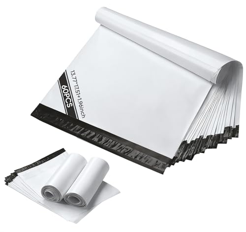 Sac postal en plastique blanc grand format pour envoi de vêtements Vinted