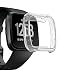 Kartice For Fitbit Versa Case Cover, TPU Soft Accessories Fitbit Versa Protective Case Frame Cover Shell for Fitbit Versa Smart Fitness Watch,Need to take off case to charge(Crystal Clear)