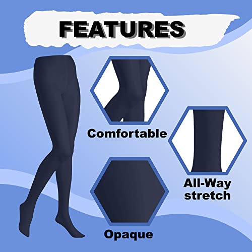 Image of Butterfly EMEM Apparel Women's Plus Size Queen Opaque Footed Tights