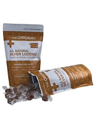 Natural Silver Lozenges - Soothing Honey with Lemon: The Perfect Cough Drop for Cough, Throat & Mouth Health - 30ppm Silver Solution in Each Drop