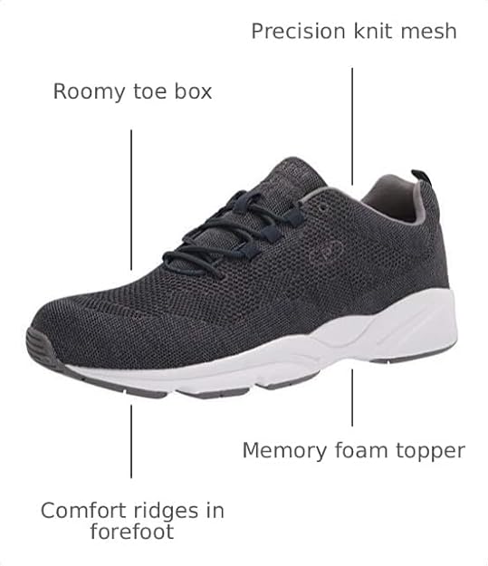 Propet Mens Stability Fly Lace Up Sneakers Shoes Casual - Blue
