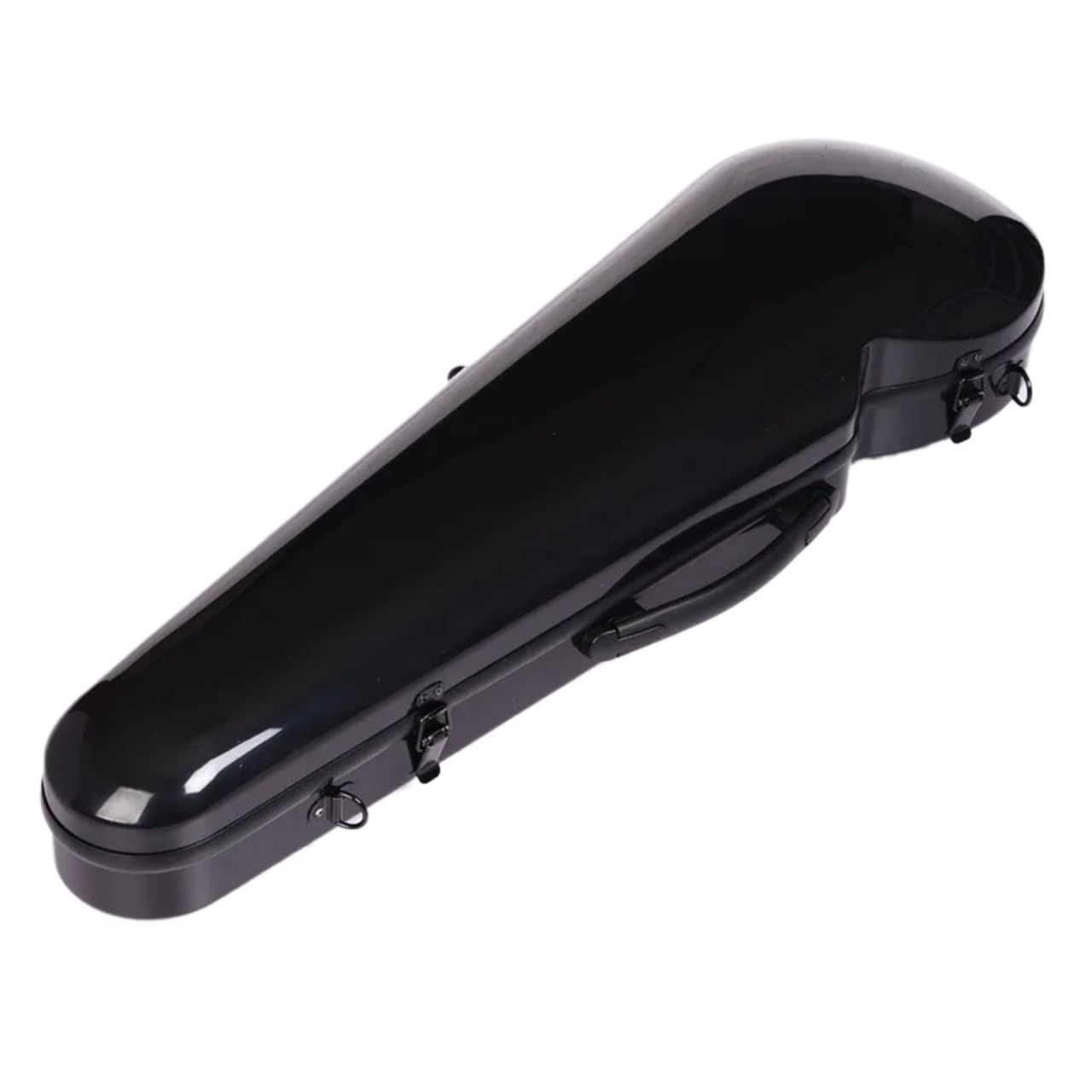 Caja de violín fibra carbono, mochila ligera, resistente a la compresión con tela y arco, espacio almacenamiento higrómetro Para Actuaciones Al Aire Libre(Black)
