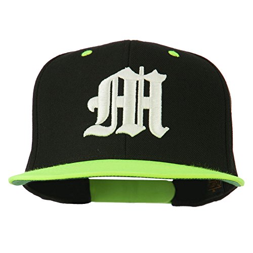 Image of e4Hats.com Old English M 3D Embroidered Snapback Cap