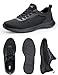 SPIEZ Non Slip Work Shoes Men, SRC Slip-Resistant Certified Waterproof Food Service Shoes, Slip-On Breathable Lightweight Fashion Sneakers for Kitchen Restaurant Black US 10