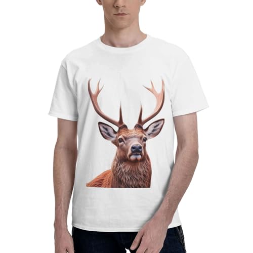 Image of WZYCWB Men's Short Sleeve T-Shirt White Cotton Classic Crew Neck Adult
