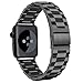 SUPOIX 46mm/45mm/44mm/49mm/42mm Bands Compatible with Apple Watch Series 11 10 46mm/ 9 8 7 45mm/Ultra 3 2 1/6 5 4 SE 44mm/3 2 1 42mm, Stainless Steel Metal Replacement band for Women & Men -Black