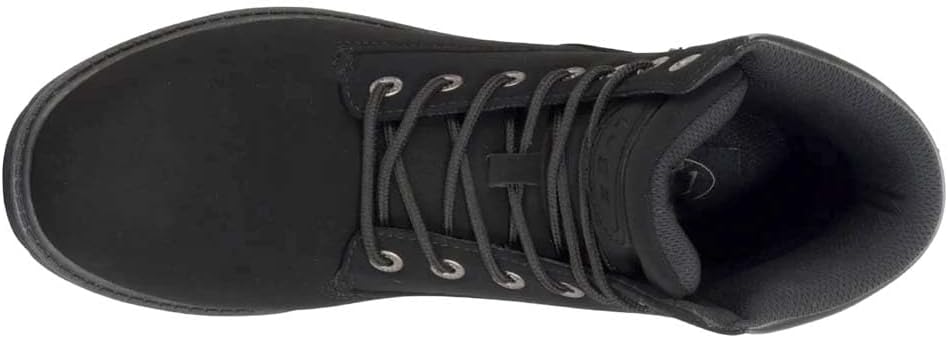 Lugz Mens Brace Hi Fleece Round Toe Lace Up Casual Boots Ankle - Black - Size 9.5 D