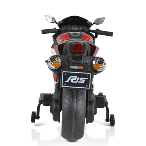 Moni Kinder Elektromotorrad Motocross MP3-Funktion Bluetooth Stützräder Lichter, für Kinder ab 3 bis ca. 8 Jahren, Maximalgewicht 30 kg – Bild 6