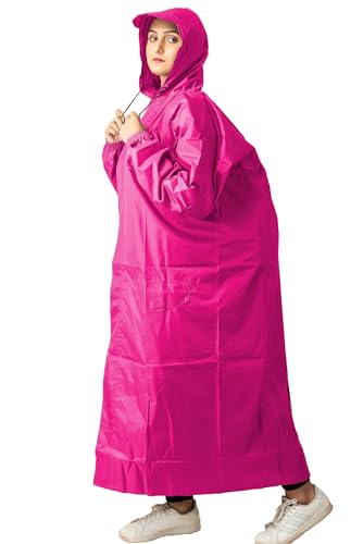 Image of THE DRY CAPE ; LET IT RAIN Women's Waterproof Rain Coat | Packable, Full Length with Hood & Pockets | Urban Commuter Rainwear