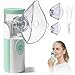Nebulizador portátil silencioso recargable, atomización y absorción eficientes, accesorios con 2 máscaras y 1 boquilla, adecuados para adultos y niños, uso familiar y viajes