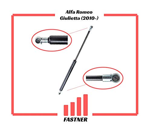 Compatibile con Alfa Romeo Coppia Ammortizzatori Molle a Gas Pistoni Pistoncini Anteriori Cofano Motore Giulietta (2010-) 50519970