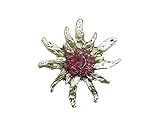 trachtenring gold  Ring Elastisch Oktoberfest Edelweiß Trachtenring mit Strass Fuchsia Pink