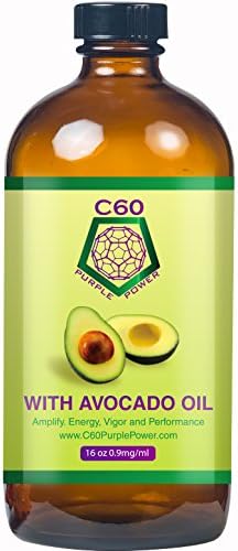 C60 Purple Power Carbon 60 in Avocado Oil 16 oz (450ml) 0.9mg/ml Total 405mg of C60