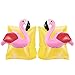 HeySplash Inflatable Arm Bands for Kids Floatation Sleeves Floats Tube Water Wings Swimming Arm Floats Cute, Flamingo Yellow
