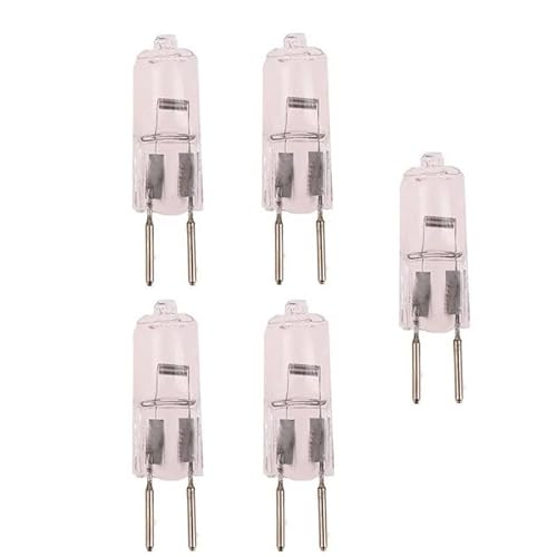 JZLBBC 5PCS G6.35 Halogen Light Bulbs 12V 50W GY6.35 Capsule Spotlight Bulbs 20W GY6.35 Bi Pin Base Microscope Optical Instrument Lamp Warm Whit,70W