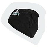 100% acrílico adidas Unisex - Adulto Mercedes - AMG Petronas Formula 1 Team DNA Beanie, Black/White, M-L