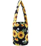 HUA ANGEL Small Bucket Bag for Women Floral Printed Shoulder Purses Mini Hobo Bag Top Handle Hand...