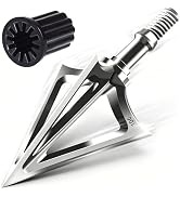 Lot De 6 Pointes De Flèche Broadhead 100 Grains – Acier Inoxydable 420, Lame Fixe Pour Arc à Poulie Ou Crossbow
