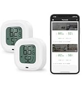 Ankilo Kabelloses Thermometer Hygrometer Bluetooth genauer und empfindlicher Innenraumtemperatur-...